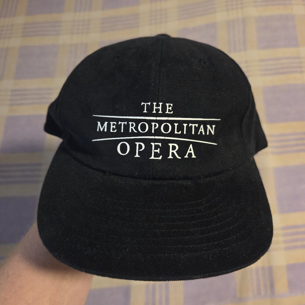 Metropolitan Opera Snapback Hat Cap Black Art Merch Cotton NYC Vtg 2000s Rare